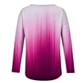 thumbnail image 5 of MEICHEN Long Sleeve Shirts for Women Gradient Crewneck Pocket Casual Spring Summer Tshirt Blouse Fashion Trendy Comfy Clothing, 5 of 5