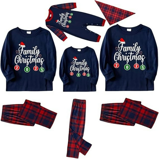 NMMUED Pyjamas de Noël Assortis pour la Famille Pyjamas de Noël Assortis Tenue de Noël pour Bébé Fille Pyjamas de Noël Assortis pour la Famille Pyjamas de Noël Assortis pour la Famille Style1 18 m