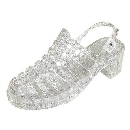 

CLZOUD Slide Sandals Women Silver Sandals for Women Dressy Comfortable Dress Sandal Ankle Strap Buckle Shoes Slipper 40