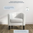 thumbnail image 4 of BELLEZE Accent Arm Club Chair in Faux Leather - Highland (White), 4 of 7