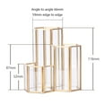 thumbnail image 4 of Glass Gold Pen Holder Hexagon Shaped Organizer for Desk Pens Rulers Makeup Brush Storage Combination for Case Container, 4 of 7