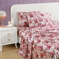 thumbnail image 7 of Betsey Johnson Vintage Floral Pink 100% Microfiber Queen Sheet Set, 7 of 7