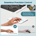 thumbnail image 3 of Turonic TP1 Wireless Touchpad, Bluetooth 2.4GHz, Type-C Rechargeable, 150x105mm Sensing Area, Up to 30H Use, 4 Touch Recognition, Multi-Device Connection, Windows Android Linux Compatible, 3 of 9