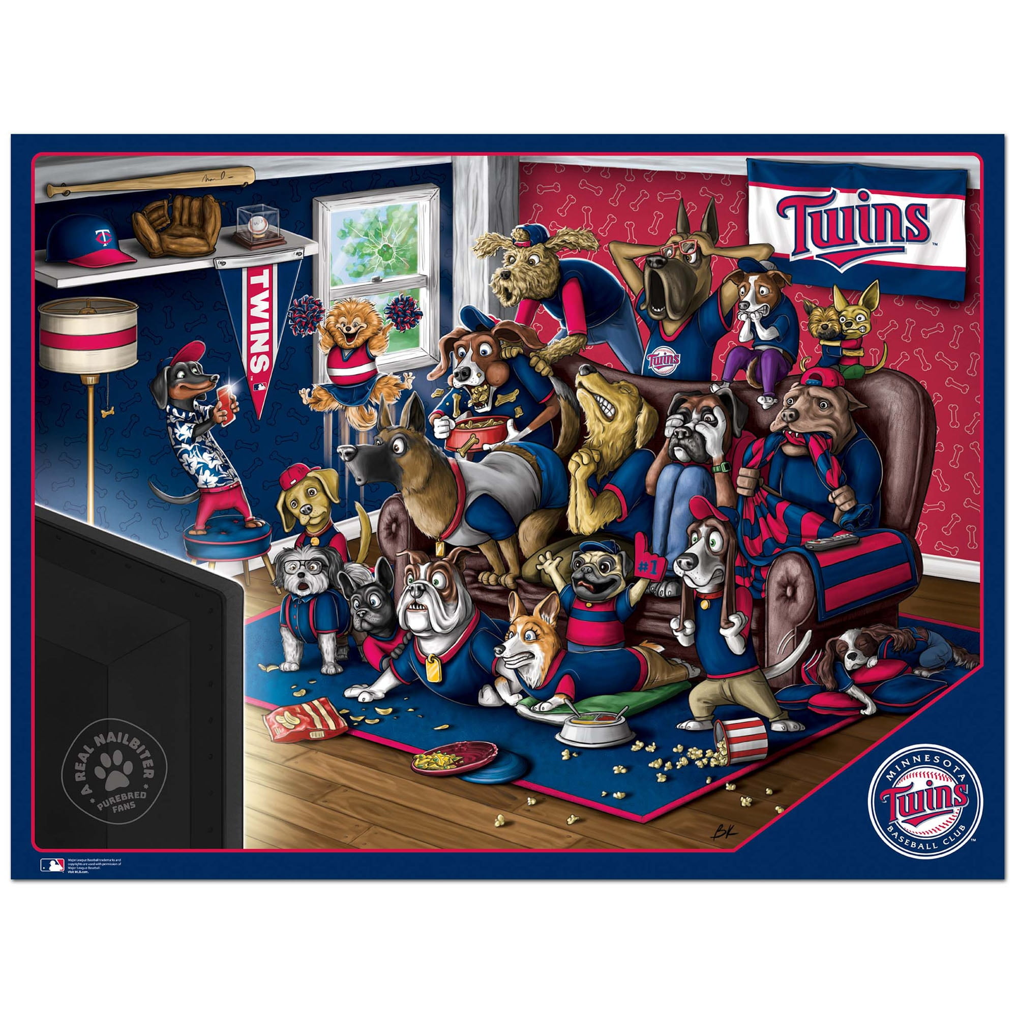 Minnesota Twins Purebred Fans 18'' x 24'' A Real Nailbiter 500-Piece Puzzle