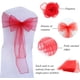 thumbnail image 2 of Lazos de organza rojos para sillas para decoración de eventos, 50 piezas con una textura transparente y durabilidad sorprendentes, 2 of 5