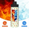 thumbnail image 5 of Fotbe Vegan Fruit Carrot Pattern 18 Oz Sports Insulated Kettle Vacuum Cup Stainless Steel Travel Mug Cup Thermal Flask,Insulated Kettle for Cycling Gym Basketball Outdoor, 5 of 7