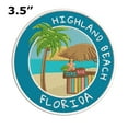 thumbnail image 2 of Happy Hour! Highland Beach, Florida 3.5 Inch Iron Or Sew On Embroidered Fabric Badge Patch Ocean Beach, Salt Life Iconic Series, 2 of 2