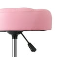 thumbnail image 4 of ZenStyle 2-Pack Pink Swivel Stools – Adjustable Height Salon & Vanity Chairs with Metal Base, 4 of 9