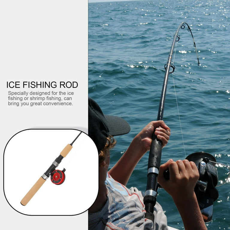 Compact Fishing Pole Compact Metal Fishing Rod Outdoor Use Lure Fishing Rod  Ice Fishing Accessory