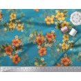 thumbnail image 2 of Soimoi Rayon Fabric Floral & Leaves Tropical Decor Fabric Printed Yard 56 Inch Wide, 2 of 2