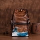thumbnail image 5 of Mochila de piel auténtica suave para mujer, gran capacidad, para viajes al aire libre, invierno 2022, hecha a mano, de piel de vaca natural, para mujer, 5 of 5