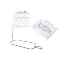 Utopia Alley Rustproof Wall Mounted Aluminum Hoop Shower Rod With Ceiling Support for Clawfoot Tub, 45.7 Inch Size by 22 Inch, Brushed Nickel   White Shower Curtain 180x70 inch