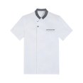 thumbnail image 1 of Chef Coat Jacket Uniforme con botones a presión Ropa de manga corta Top Servicio de alimentos Overoles Chef Ropa para camarero Camarera, escuela, 1 of 8