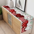 thumbnail image 4 of Valentine's Day Table Runner 120 Inches Long Farmhouse Dress Scarves, Red Love Heart Eucalyptus Floral Grey Plaid Dining Tablerunner for Coffee Table/Kitchen Island/Party Décor, 13" x 120", 4 of 8