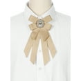 thumbnail image 4 of INSPIRE CHIC Women's Ribbon Brooch Bowknot Pre Tied Bow Ties with Rhinestone, 4 of 5