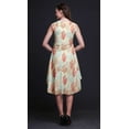 thumbnail image 3 of Bimba Robe d'Été Sans Manches à Col Rond pour Femmes, Jaune, Imprimé Corail Océan, Tenue Décontractée - Moyen, 3 of 6