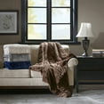 thumbnail image 4 of Comfort Classics Williams Oversized Plush Down Alternative Filled Throw, Brown, 4 of 4