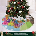 thumbnail image 6 of FMSHPON Easter Cute Little Bunny Rabbit Easter Colorful Eggs Xmas Christmas Tree Skirt Stand Mat for Holiday Party Decoration Indoor Outdoor 48 inches, 6 of 6