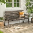 thumbnail image 6 of Gymax Outdoor Fir Wood Bench w/ Foldable Middle Table w/ Backrest & Armrests, 6 of 9