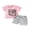 Pink, variant on BemeyourBBs Toddler Baby Girls Summer Clothes Infant Baby Girl Raccoon Outfit Cute but Feral Letters Print Short Sleeve Raccoon Print T Shirt Tops with Pockets Shorts 2Pcs Set