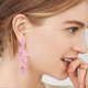 thumbnail image 2 of Pendientes colgantes de pétalos de rosa acrílicos, de resina bohemia, cuadrados, ovalados, de aro, con forma de flor y corazón, para mujeres y niñas., 2 of 5