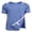 Blue, variant on Shoulder Surgery Shirts for Men Tearaway Side Snap Short Sleeves Rotator Cuff Dialysis Recovery Chemo Shirts
