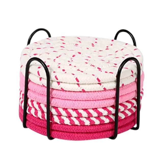 TIELUTT Ensemble de Porte-Gobelets pour Boissons et Tables Basses Petit Ensemble de Table de Cuisine pour 4 à Moins de 150 Ensemble de Table à Manger pour 4 Ensemble de Table de Cuisine Rond pour 4 Napperons de Noël Ronds Table de Camping Ensemble