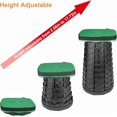thumbnail image 3 of Boreeman Upgraded Collapsible Stool, Square Portable Stool, Lightweight Yet More Sturdy with Load Capacity 400lbs, Perfect for Camping Fishing Hiking BBQ (Square Black), 3 of 10
