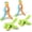 Green frog & orange parrot, variant on Sopito Beach Towel Clips, Jumbo Size Towel Clips for Beach Chairs Cruise Patio and Pool Accessories, Set of 4 (Flamingo Parrot)