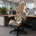 thumbnail image 5 of Whosucclay Cow Leopard Print Gaming Chair Cover, Office Chair Cover with Zipper, Stretch Anti-dust Universal, Removable High Back Computer Seat Protector for Pets, 5 of 8