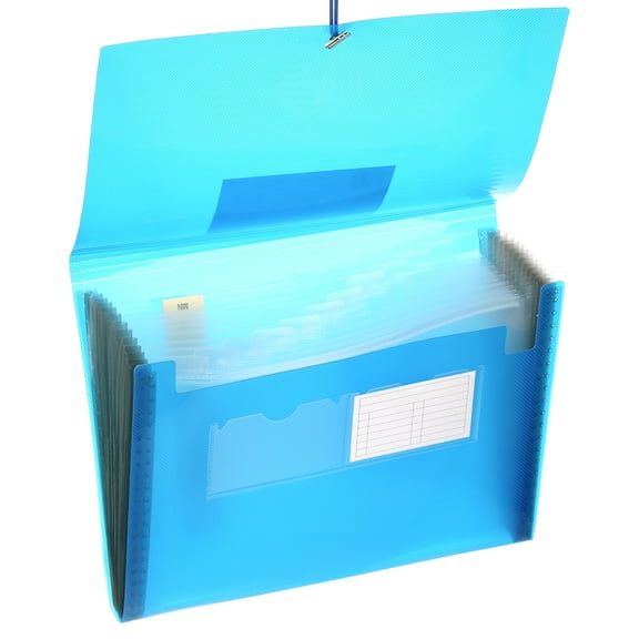 Smead Poly Expanding Files 12-Pocket with Cord Blue Letter (70876)