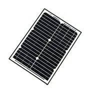 ALEKO Solar Panel Monocrystalline 20W for any DC 12V Application
