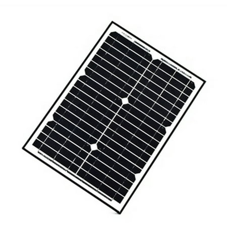 ALEKO Solar Panel Monocrystalline 20W for any DC 12V Application
