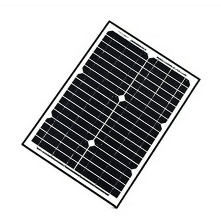 ALEKO Solar Panel Monocrystalline 20W for any DC 12V