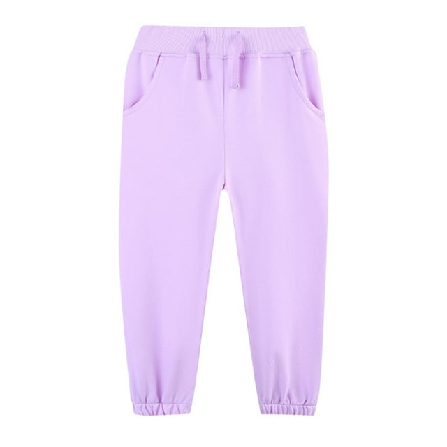 Baby Boy Sweatpants Kids' Solid Color Drawstring Sweatpants with Comfortable Elastic Waist for Boys and Girls