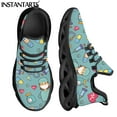 thumbnail image 1 of Zapatillas deportivas de malla cómodas con diseño de EMT y EMS para mujer, con plataforma unisex, planas, 1 of 6