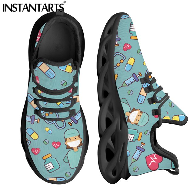 Zapatillas deportivas de malla cómodas con diseño de EMT y EMS para mujer, con plataforma unisex, planas