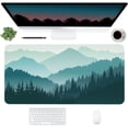 thumbnail image 2 of Fog Misty Forest Mountain Landscape Desk Mat,Extended Gaming Mouse Pad Large Non-Slip Rubber Base Mousepad with Stitched Edges,Waterproof Desk Pad for Computer/Laptop/Work/Office/Home 31.5" X 15.7", 2 of 6