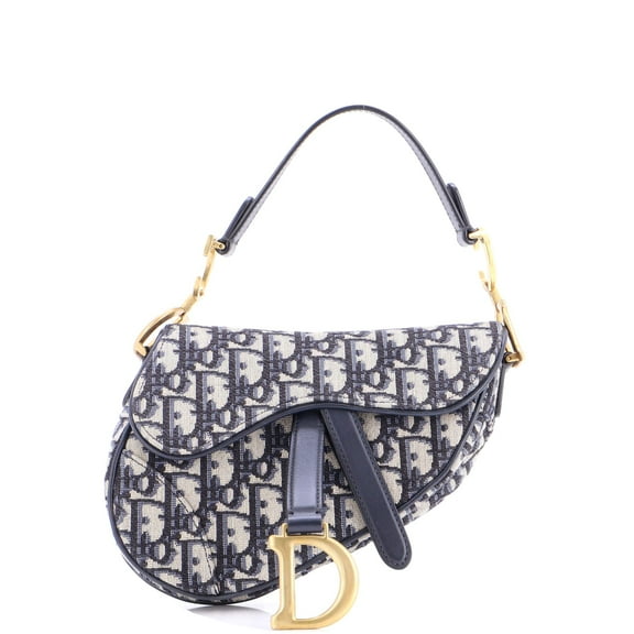 Pre-Owned Saddle Handbag Oblique Canvas Mini By Rebag