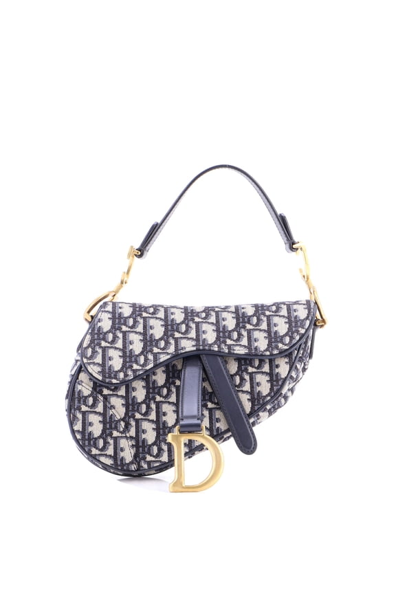 Pre-Owned Saddle Handbag Oblique Canvas Mini By Rebag