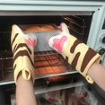 thumbnail image 4 of ZHAOCHENG Guantes para horno con diseño de gato bonito, guantes para hornear, guantes para cocinar resistentes al calor, agarraderas, guantes para microondas, 4 of 5