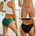 thumbnail image 4 of FINETOO 3 uds M-4XL bragas de algodón para mujer, ropa interior Sexy con cintura en V, bragas de talla grande, calzoncillos cómodos sólidos para mujer, lencería, 4 of 5