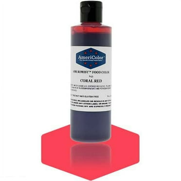 AmeriColor AmeriMist Coral Red, 9 Ounce, Airbrush Food Color