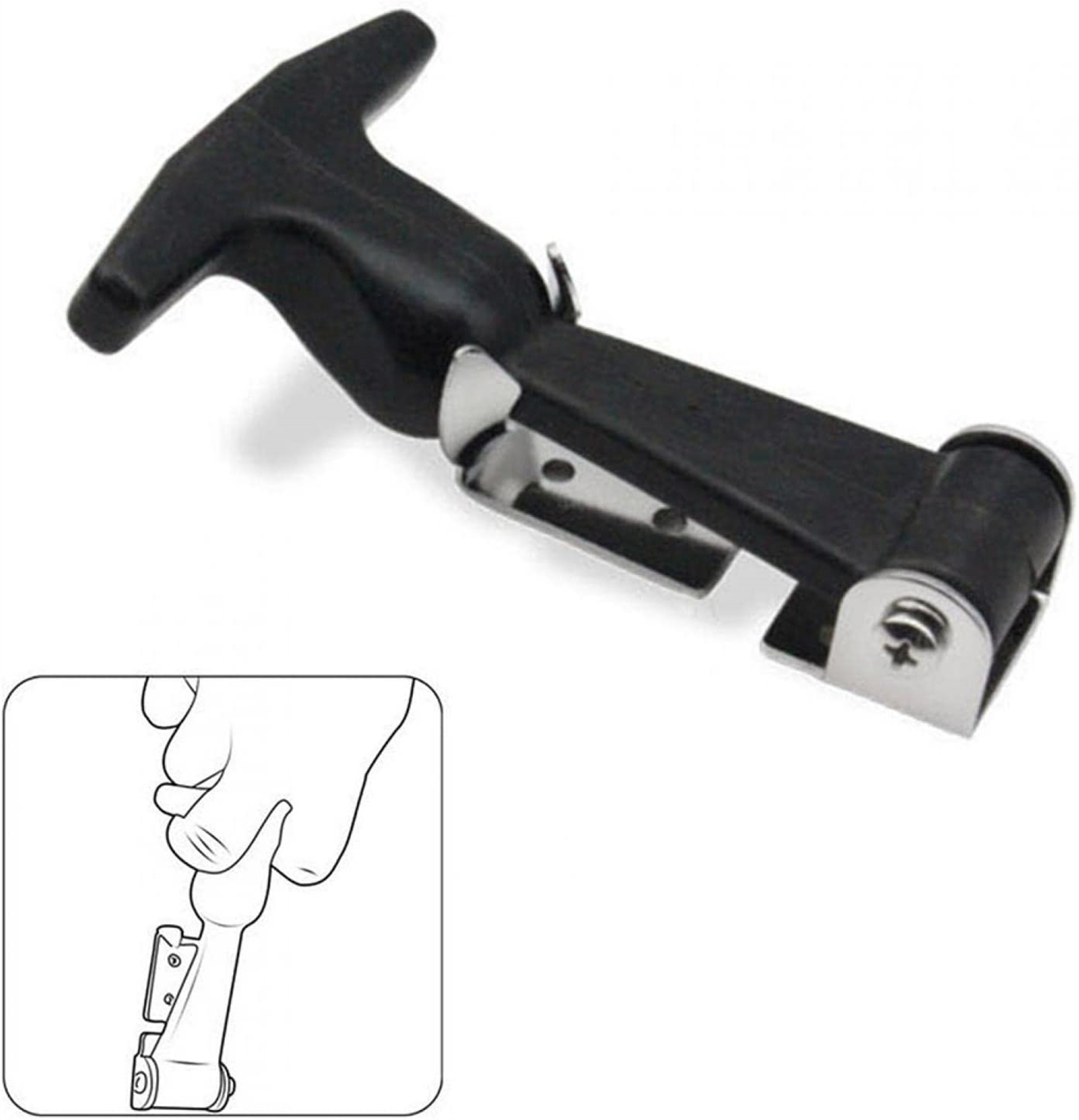 Rubber Flexible Draw Latch THandle Hasp for Golf Cart and Tool Box