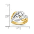 thumbnail image 3 of 14K Yellow and White Gold Polished Twisted Swirl Ring, 3 of 5
