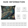 thumbnail image 5 of Leisuo  Peacock On Cherry Tree Throw Pillow Cover Beautiful Bird Feather Wings Floral Branch Botanical Pillow Case Decorative Square Cushion for Home Couch Bed, 5 of 5