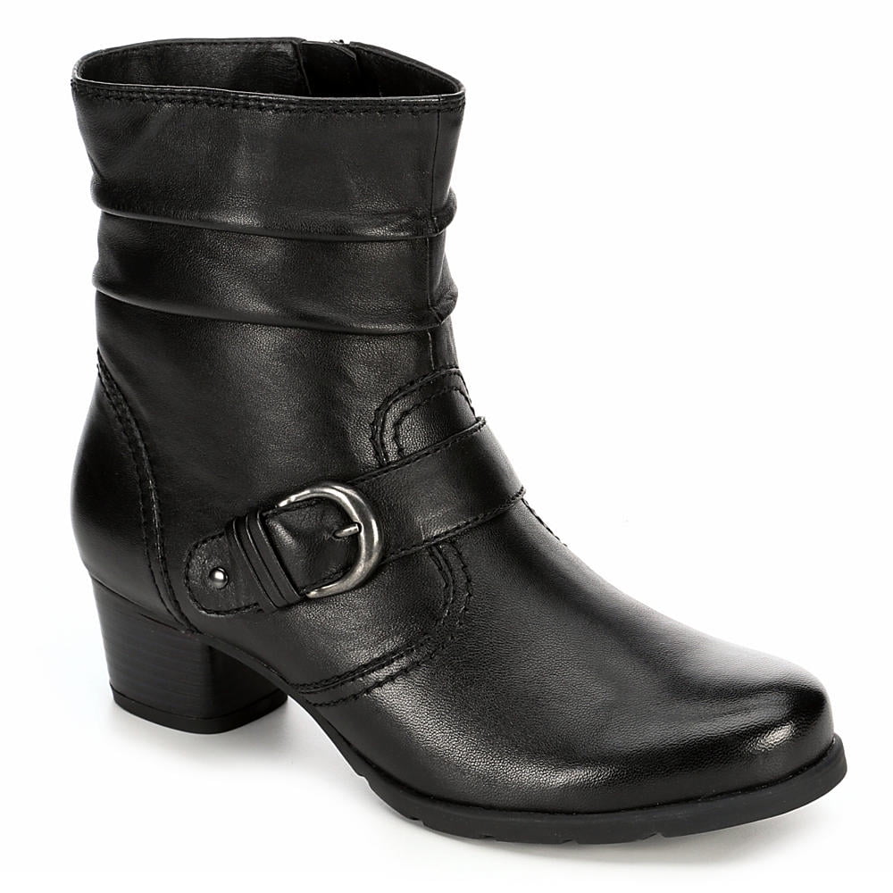 Medicus - Medicus Womens Selina Leather Slouch Ankle Boot Shoes, Black ...