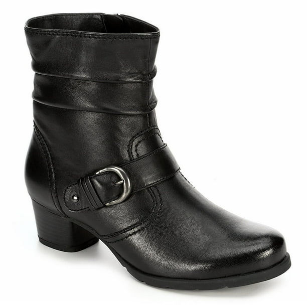 black slouch ankle boots womens