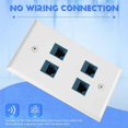 thumbnail image 5 of Ethernet Wall Plate 4 Port Wall Plate Female-Female Compatible with for Cat7/6/6E/5/5E Ethernet Devi, 5 of 5