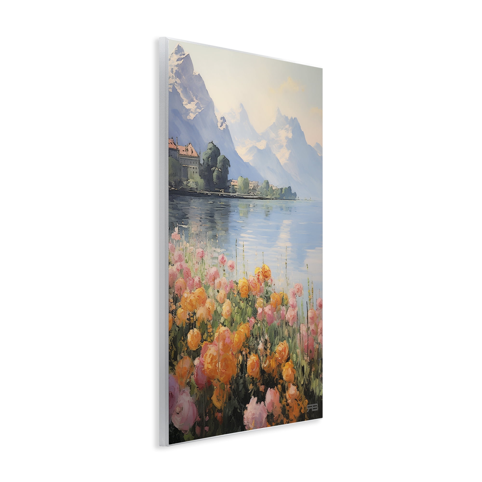 Stupell Industries Mountain Meadow Outskirts Landscape Painting Unframed Art Print Wall Art, 10 x 15
